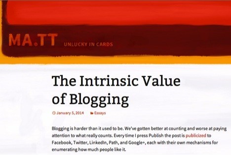 Intrinsic Blogging