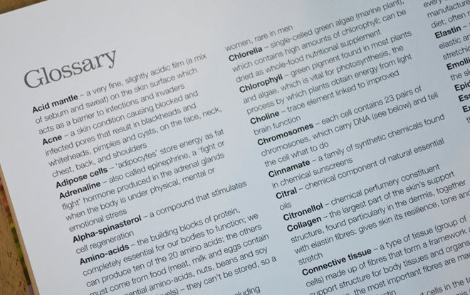 glossary pages and content marketing