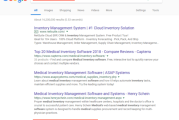 medical inventory software SERP