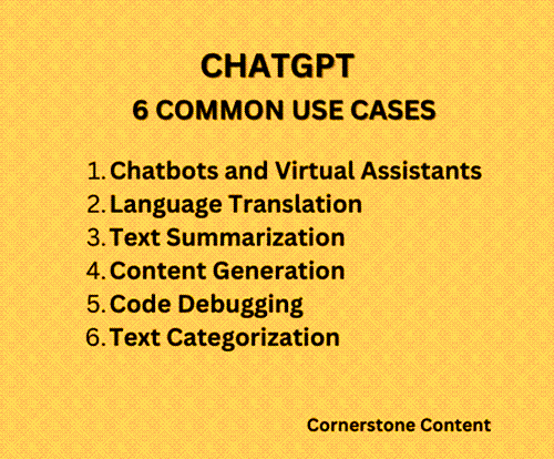 6 common uses for chatgpt